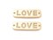 27x9mm 18k Gold Plated Micro Pave Cubic Zirconia Oval "Love" Link